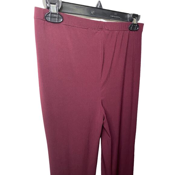 Forever 21 Maroon Stretchy Flared Legging Pants Medium - Picture 2 of 6